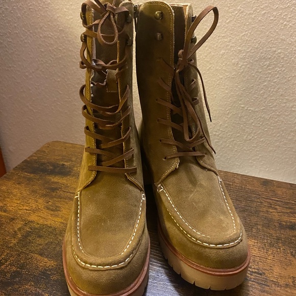 NWOT Maeve Suede Combat Shoes Size 9 - Picture 5 of 6